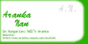 aranka nan business card